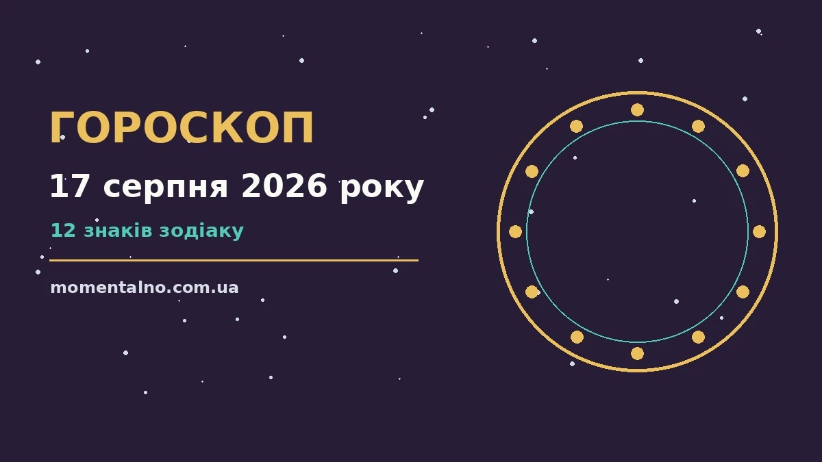 Гороскоп на 17 серпня 2026 року: орієнтири для кожного знака для роботи, дому й кохання