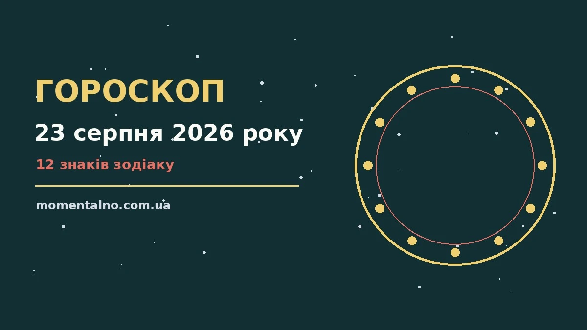 Гороскоп на 23 серпня 2026 року: орієнтири для кожного знака для роботи, дому й кохання