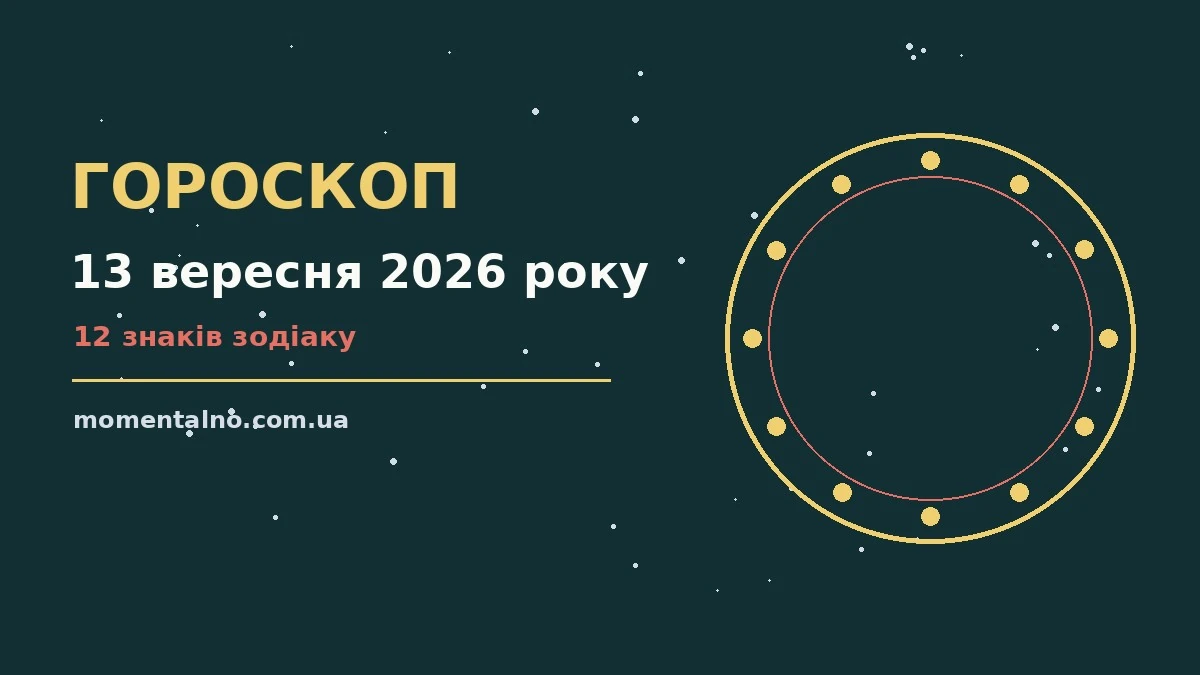 Гороскоп на 13 вересня 2026 року: орієнтири для кожного знака для роботи, дому й кохання