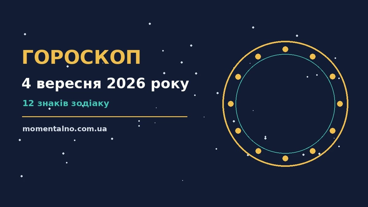 Гороскоп на 4 вересня 2026 року: орієнтири для кожного знака для роботи, дому й кохання