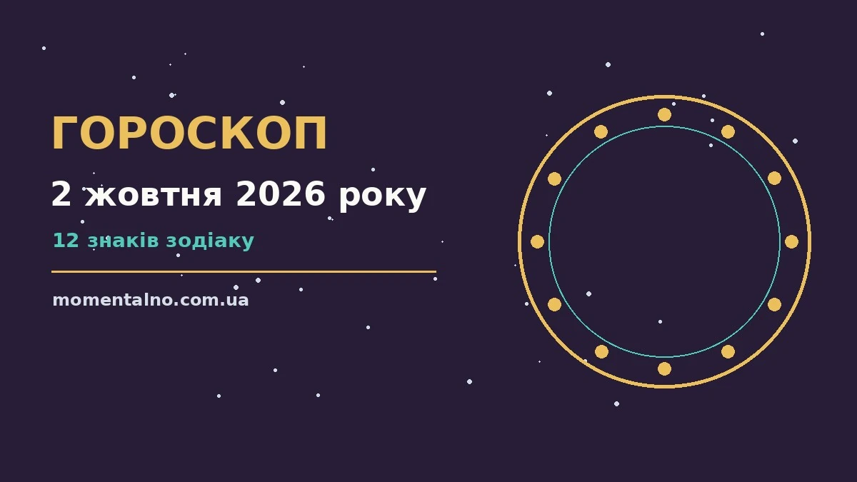 Гороскоп на 2 жовтня 2026 року: орієнтири для кожного знака для роботи, дому й кохання