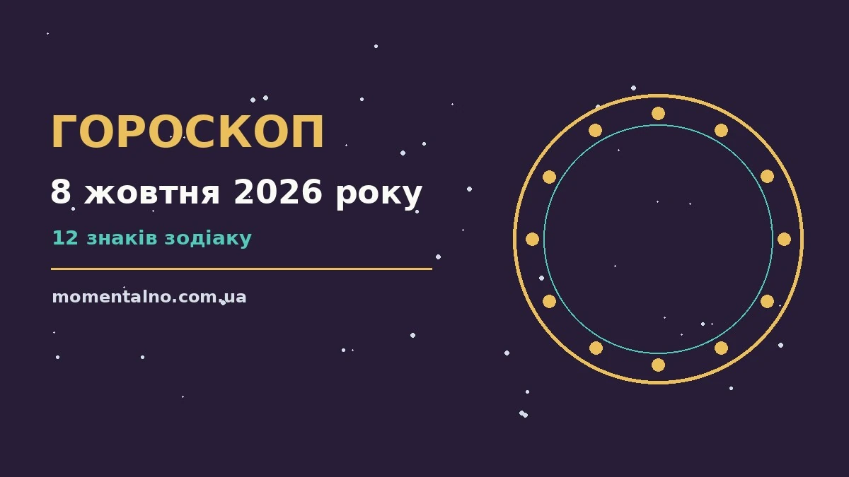 Гороскоп на 8 жовтня 2026 року: орієнтири для кожного знака для роботи, дому й кохання